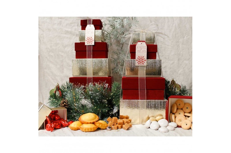 Tower of Treats Gold Box Festive Christmas Hamper