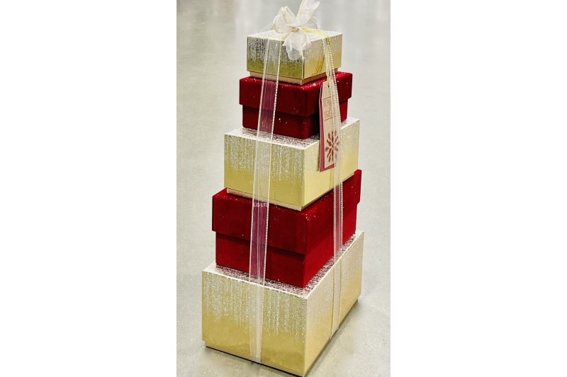 Tower of Treats Gold Box Festive Christmas Hamper