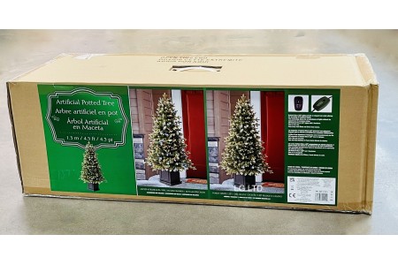 Pre Lit Potted Aspen Colour Changing LED Artificial Christmas Tree 4.5ft