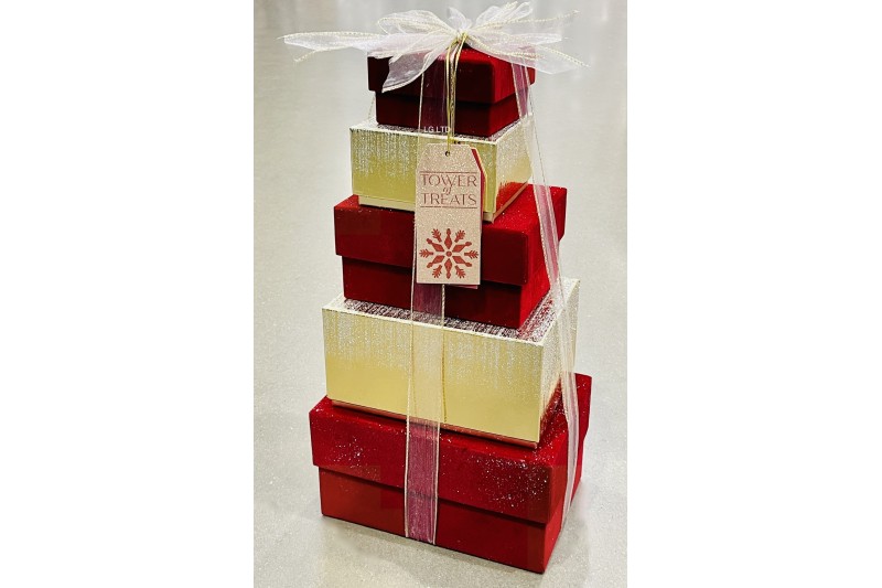 Tower of Treats Red Box Festive Christmas Hamper