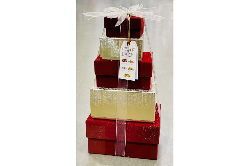 Tower of Treats Red Box Festive Christmas Hamper