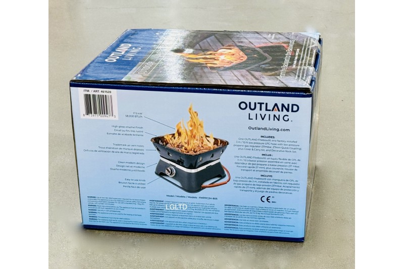 Outland Living Firecube with Cover & Carry Kit Portable Gas Fire Pit