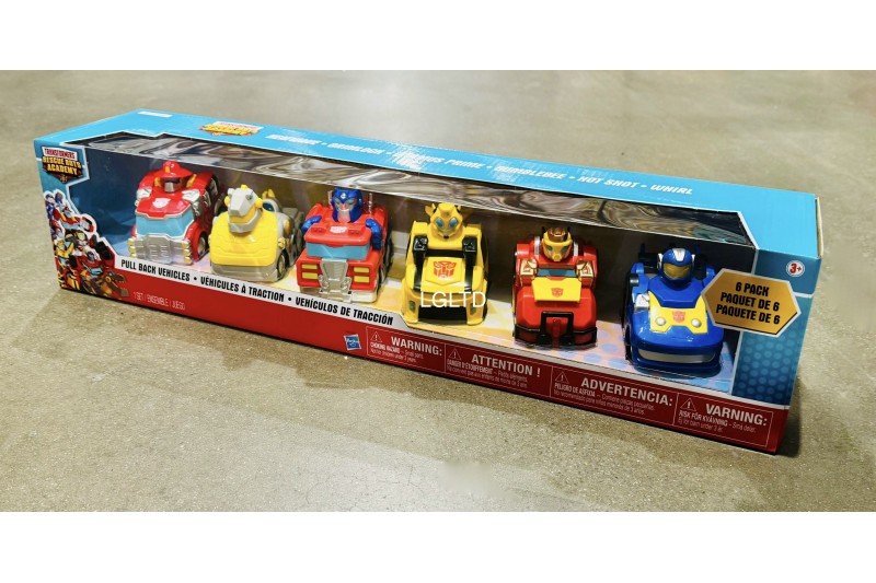 Transformers Rescue Bots Academy Pull Back Cars 6 Pack