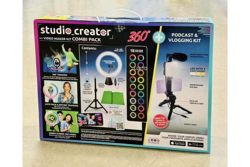 Studio Creator 360 Video Maker Kit Combi Pack with Bonus Podcast & Vlogging Kit Studio Creator 360 Video Maker Kit Combi Pack with Bonus Podcast & Vlogging Kit