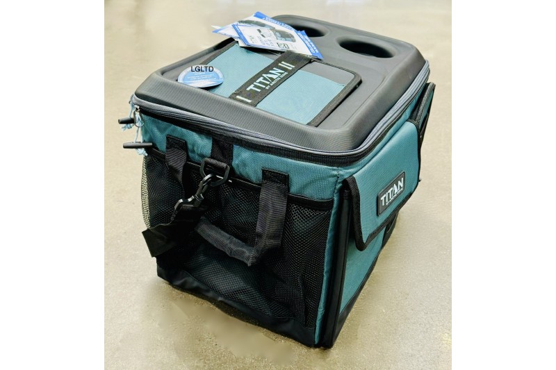 Titan 50 Can Collapsible Cooler with Table Top Green Titan 50 Can Collapsible Cooler with Table Top Green