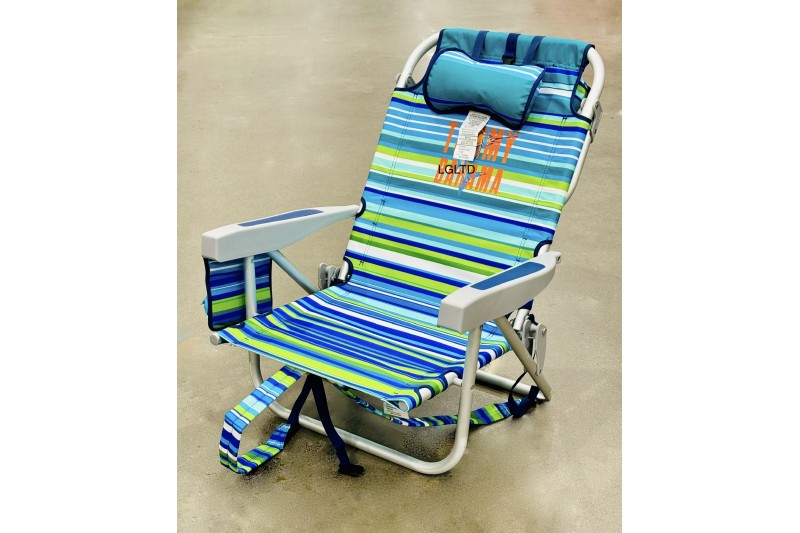 Tommy Bahama Old Bahama Bay Beach Chair Blue Colour Stripe 