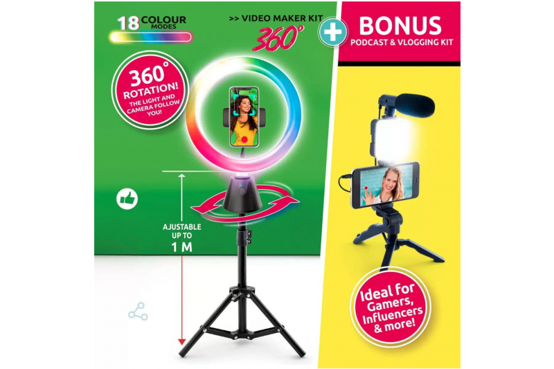 Studio Creator 360 Video Maker Kit Combi Pack with Bonus Podcast & Vlogging Kit Studio Creator 360 Video Maker Kit Combi Pack with Bonus Podcast & Vlogging Kit