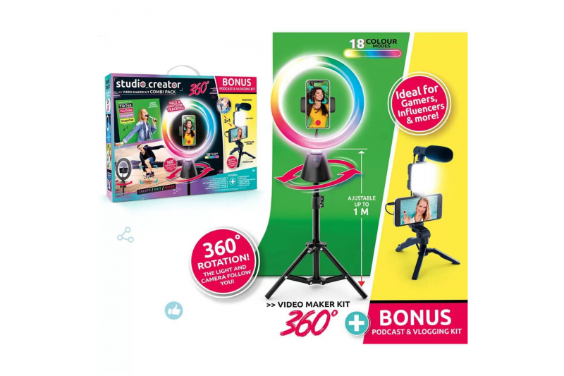 Studio Creator 360 Video Maker Kit Combi Pack with Bonus Podcast & Vlogging Kit Studio Creator 360 Video Maker Kit Combi Pack with Bonus Podcast & Vlogging Kit