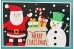 Christmas Doormat Santa and Snowman 60 x 90cm 100% Biodegradable by JVL 