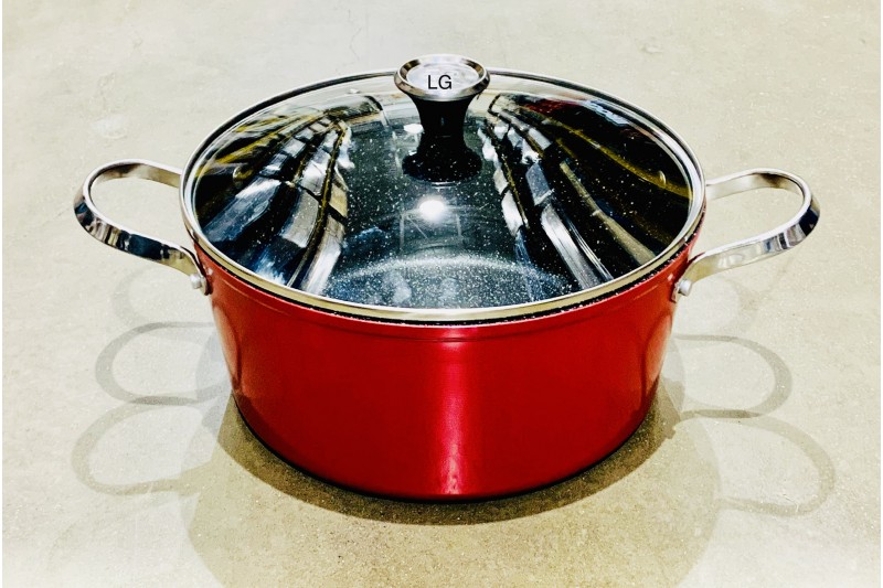 Starfrit The Rock Orange 28cm One Pot with Glass Lid