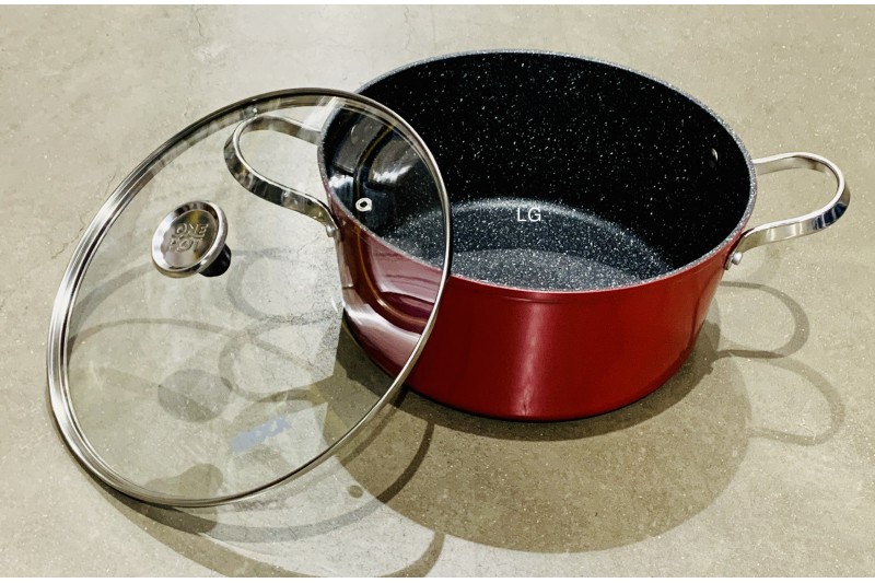 Starfrit The Rock Orange 28cm One Pot with Glass Lid