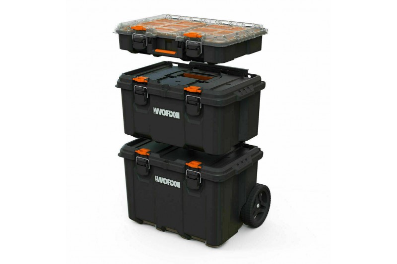 Keter Worx Stack N Roll Mobile Tool Storage System