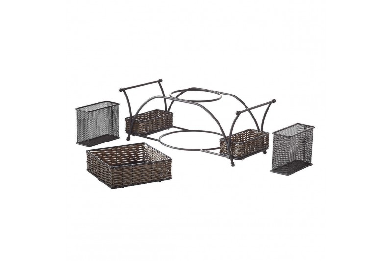 4 Piece Deluxe Buffet Caddy Dinner Plate & Cutlery Holder by MESA 