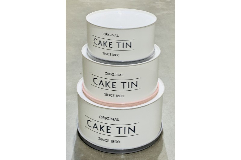 Mason Cash Innovative Kitchen Coated Steel Upside Down Stackable / Nesting Cake Tins Set of 3