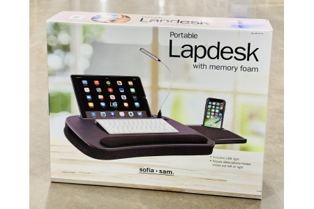 Sofia + Sam Multi Tasking Memory Foam Lap Desk With Mouse Deck & USB Light