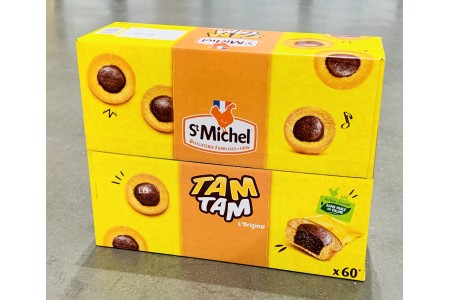 St Michel Tam Tam L'Original Soft Round Dough Snack 60 Cakes Bite Pack