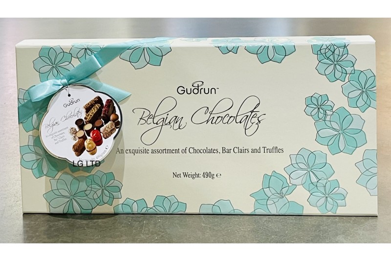 Gudrun Turquoise Treasure Box Belgium Chocolate Assortment 470g