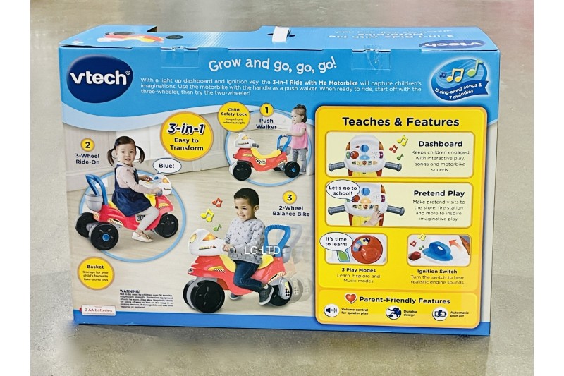 VTech 3 In 1 Ride With Me Motorbike