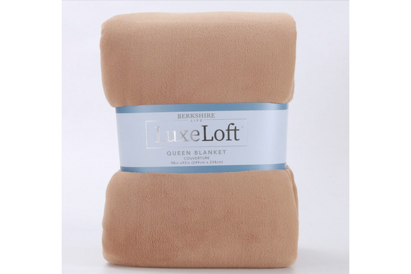 Berkshire Life Luxe Loft Queen Blanket Throw in Prosecco 249 x 234 cm