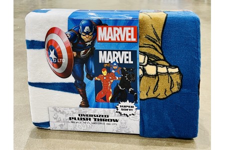 Oversized Plush Children's Blanket Throw Marvel 150cm x 198cm