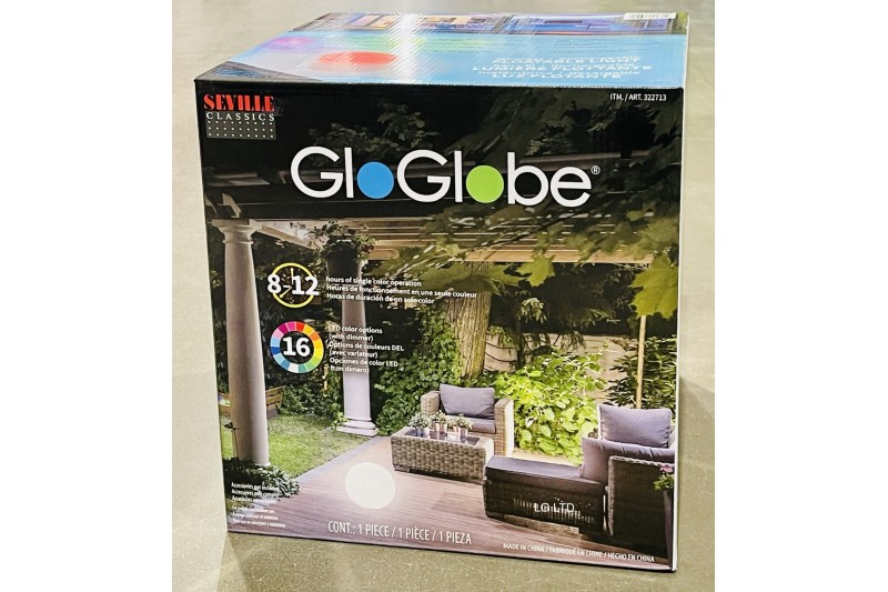 Seville Classics GloGlobe Wireless LED Illuminated Sphere Light