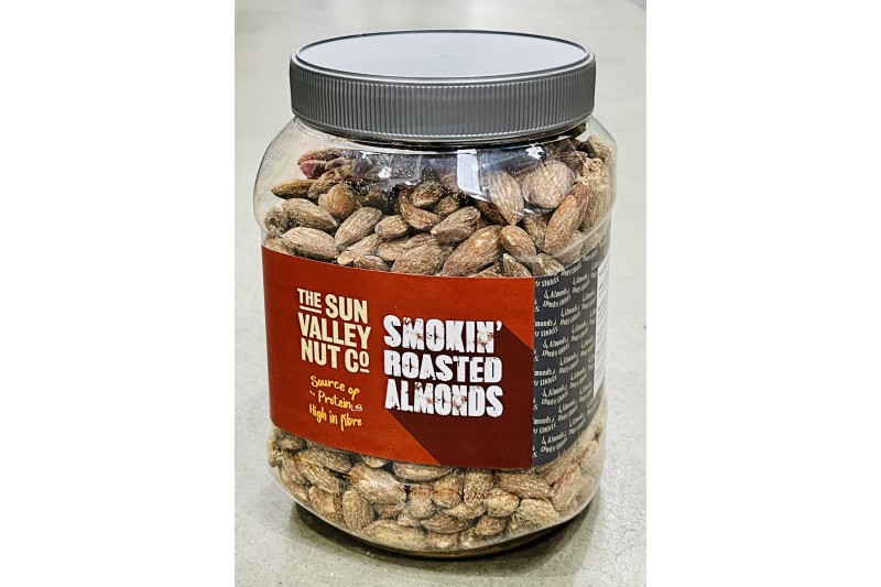 Smokin Roasted Almonds 1.2kg Tub Sun Valley 