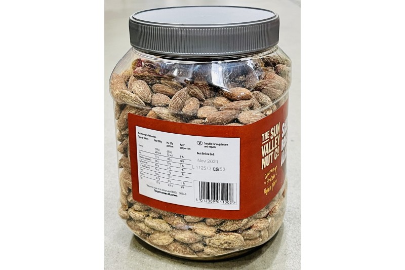 Smokin Roasted Almonds 1.2kg Tub Sun Valley 