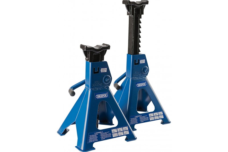 Draper Pair Ratcheting Axle Stand 3 Tonne Capacity