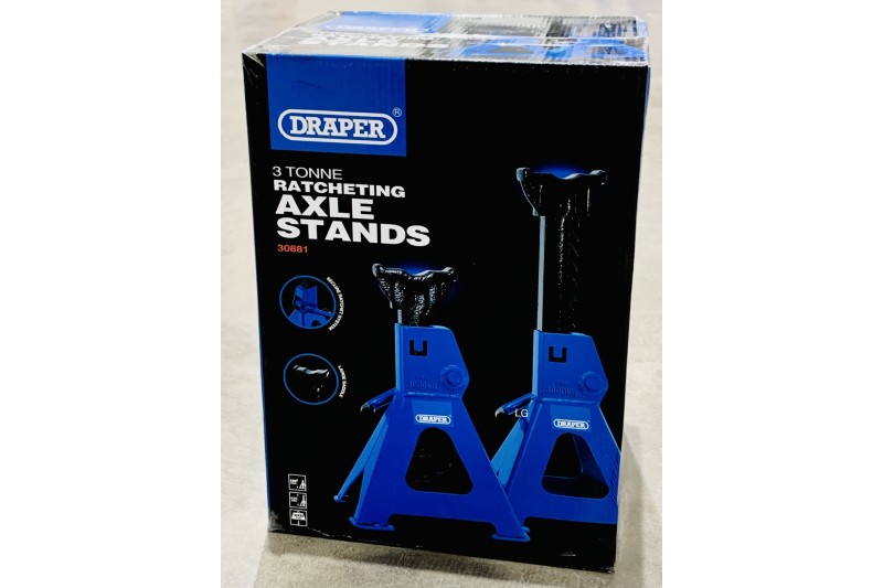 Draper Pair Ratcheting Axle Stand 3 Tonne Capacity