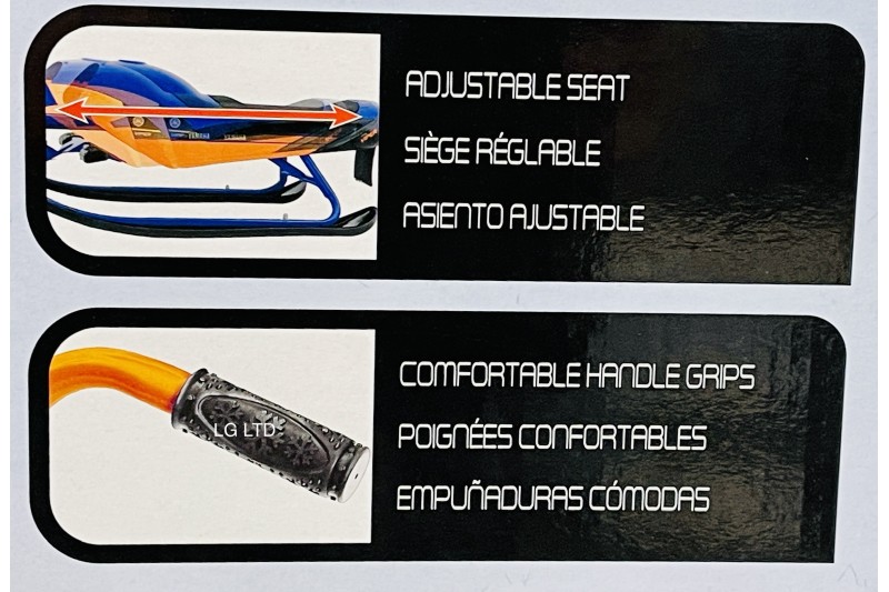 Yamaha Viper Snow Bike Sled Tube Blue / Orange