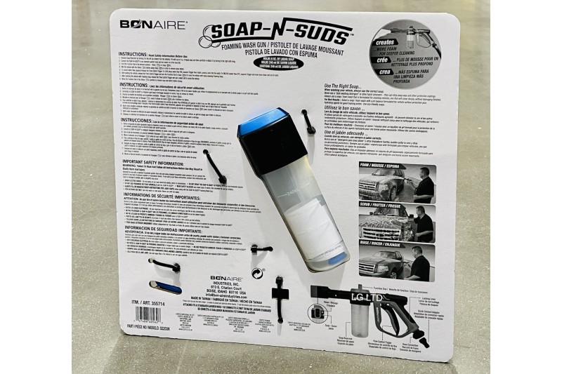 Bon Aire Soap N Suds Foaming Wash Gun Bon Aire Soap N Suds Foaming Wash Gun