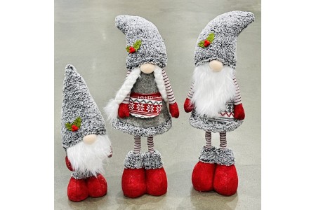 Decorative Christmas Wobble Gnomes Set of 3 14 Inch