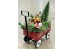 LED Toy Wagon With Floral Arrangement Indoor Christmas Decoration 