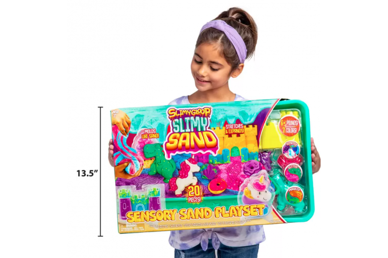 SlimyGloop SlimySand Sensory Sand Playset 20 Piece Slimy Gloop