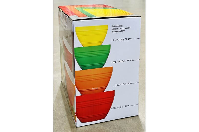 Pandex Melamine Stackable 4 Piece Mixing Bowls Set