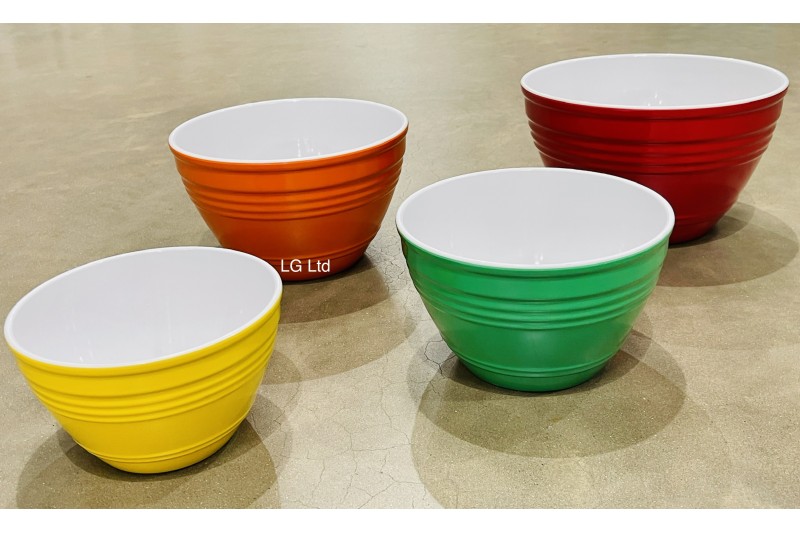 Pandex Melamine Stackable 4 Piece Mixing Bowls Set