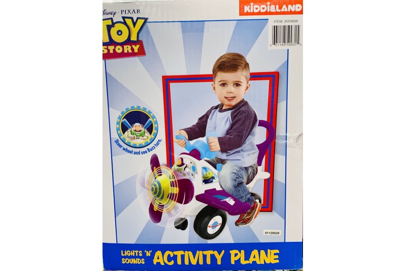 Buzz Lightyear Lights n Sound Activity Plane Ride On Toy Kiddieland