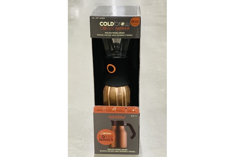 Asobu Cold Brew Coffee Maker Portable Insulated Brewer Copper 34oz 1 Litre Asobu Cold Brew Coffee Maker Portable Insulated Brewer Copper 34oz 1 Litre