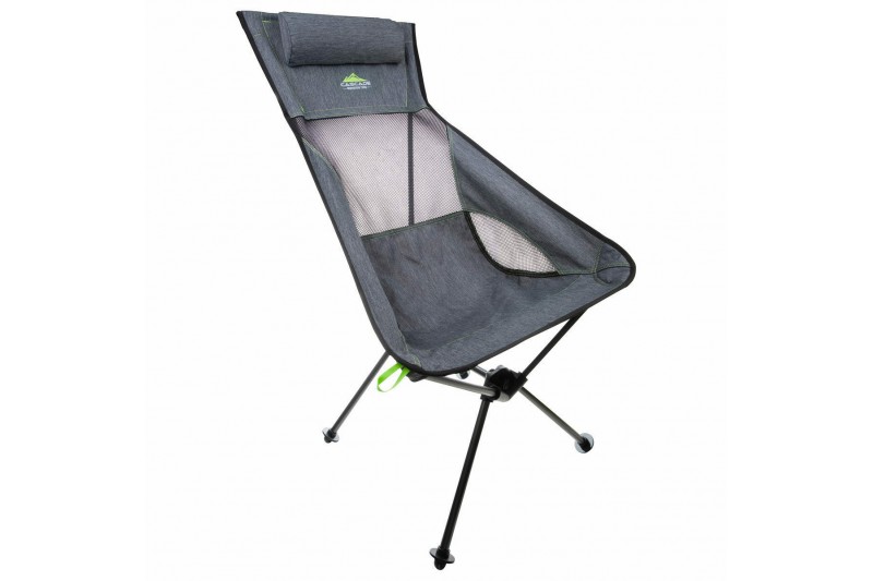Cascade Mountain Tech Ultralight Packable Highback Outdoor Chair with Adjustable Head Rest 