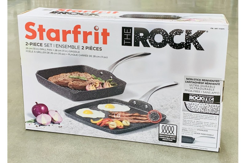 Starfrit The Rock 2 Piece Grill and Griddle Set Starfrit The Rock 2 Piece Grill and Griddle Set