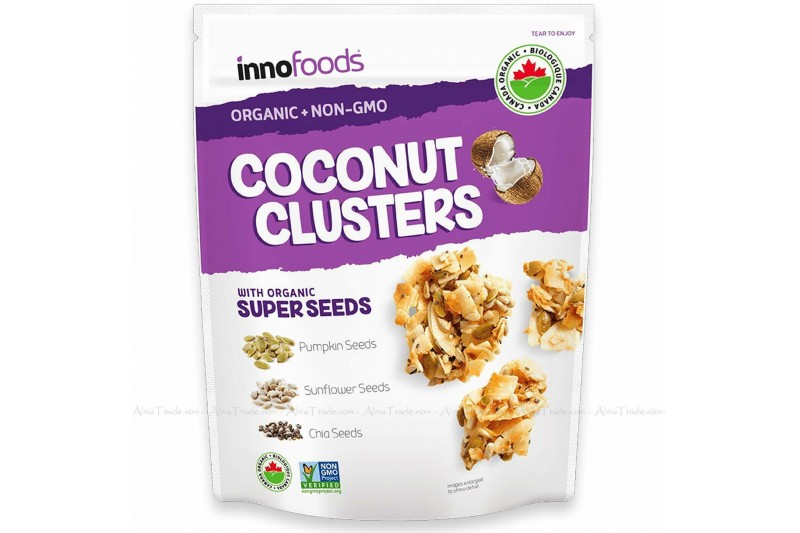 Inno Foods Organic Coconut Clusters With Pumpkin, Chia And Sunflower Seeds 500g