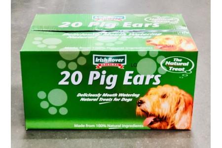 Irish Rover Original Dog Treats 20 Pig Ears