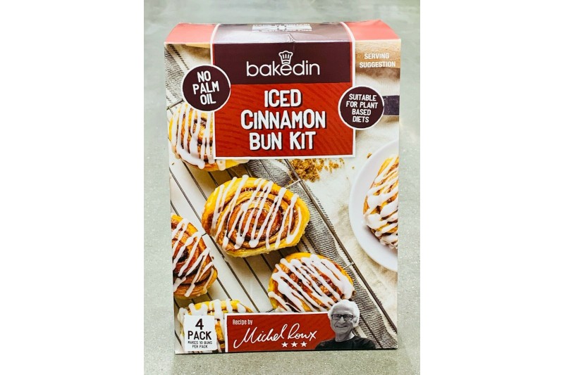 Bakedin Iced Cinnamon Bun Kit 4 Pack Box Makes 10 Per Pack