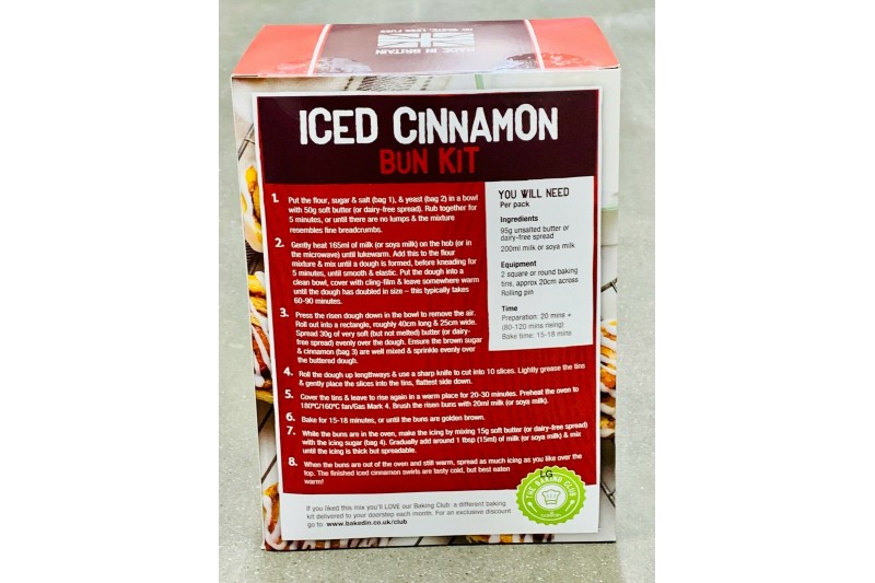 Bakedin Iced Cinnamon Bun Kit 4 Pack Box Makes 10 Per Pack