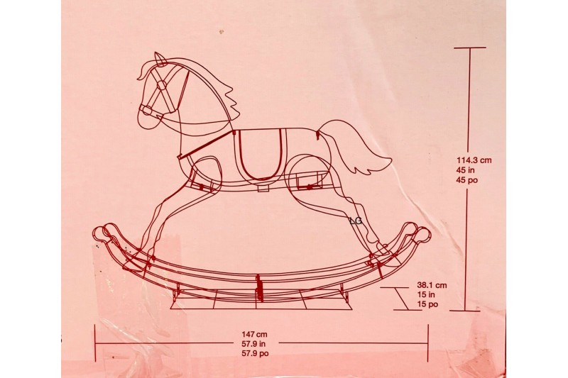 Glitter String 180 LED Rocking Horse 58" 4ft 8" (1.4m) Christmas Decoration