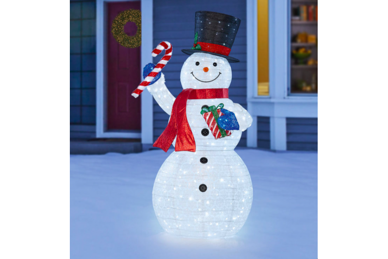 LED Pop Up 84" Snowman 330 Twinkle Lights Indoor Outdoor Christmas Decoration