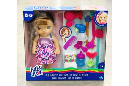 Baby Alive Cute Hairstyles Baby Doll Brunette With Accessories Hasbro